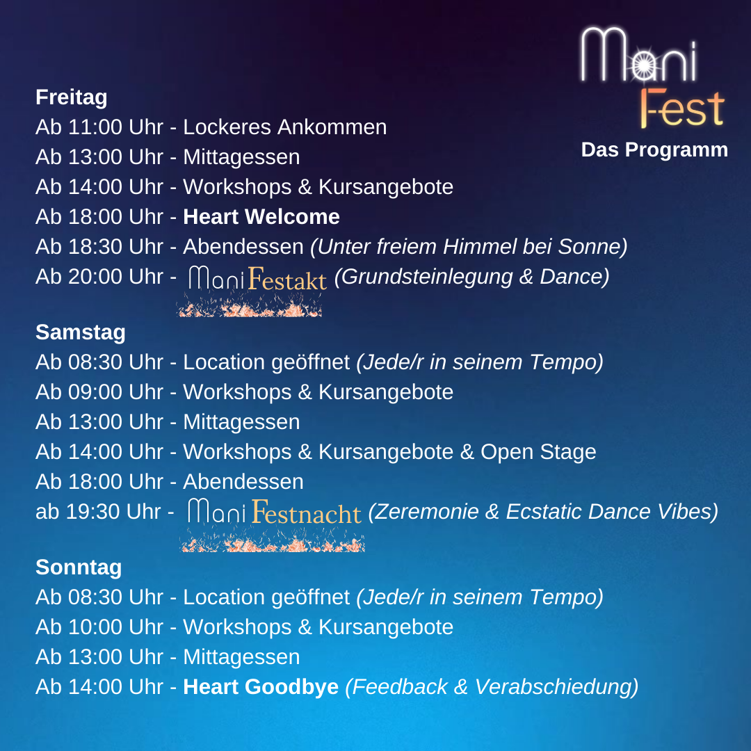 Das Mani Fest - Dein Manifestationsretreat im August 2024